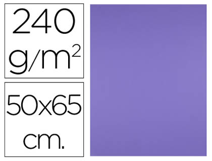 Cartulina Liderpapel 50x65cm. 240 g/m² violeta